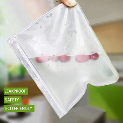 FreshSeal Silicone Bags: 10pcs Reusable Leakproof Stand-Up Storage