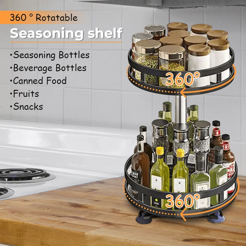 Spin Spice Organizer: Revolve & Revel in Kitchen Bliss!