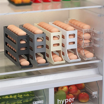 RollingEgg Storage: Large Capacity Refrigerator Organizer